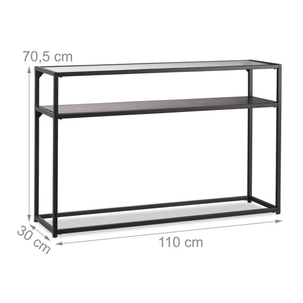 Konsolbord glas metal