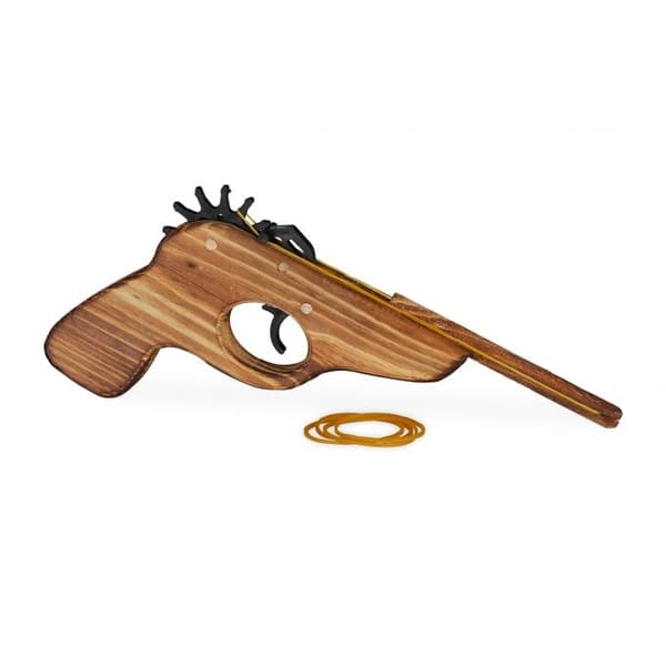 Gummibåndpistol i tre