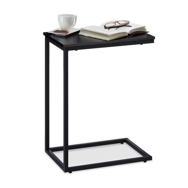 Sidobord svart med metallunderrede