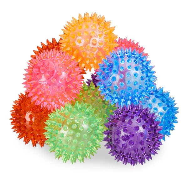 12 stk. Gummikugler med LED-lys