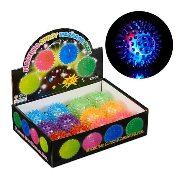 12 st. Gummibollar med LED-ljus