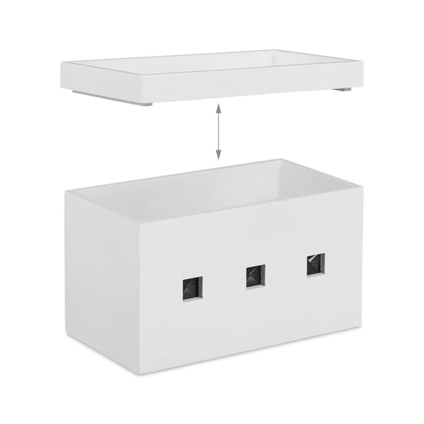 Kabelbox bambu vit