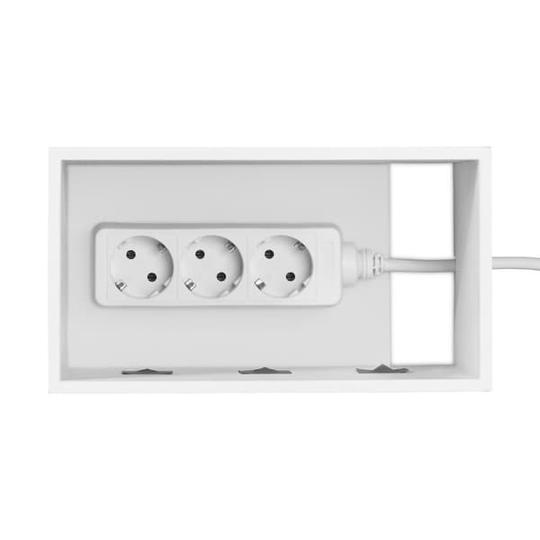 Kabelbox bambu vit