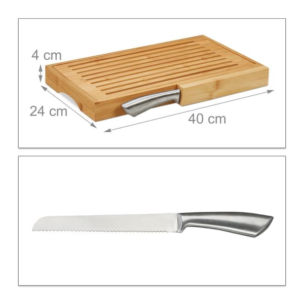 Brødskjærebrett med kniv