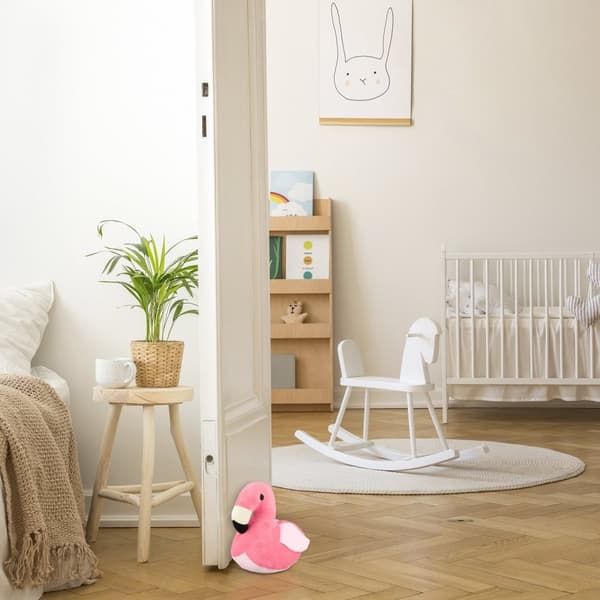 Dørstop stof flamingo