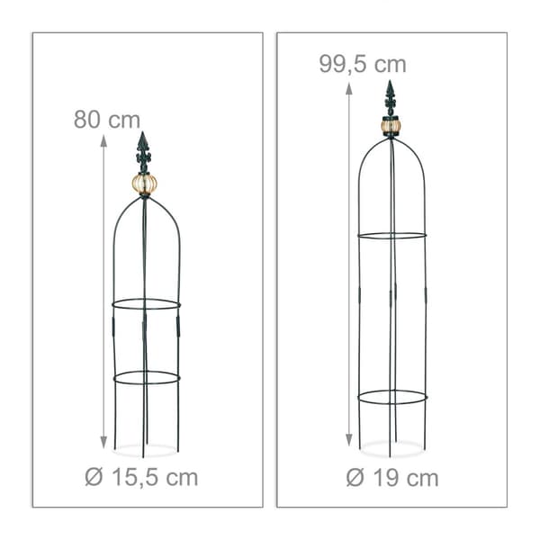 Trellis obelisk sett med to