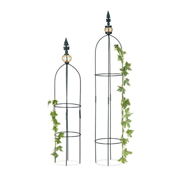 Spaljé obelisk set om två