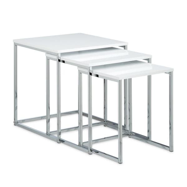 Sidobord i set om 3 med metallben