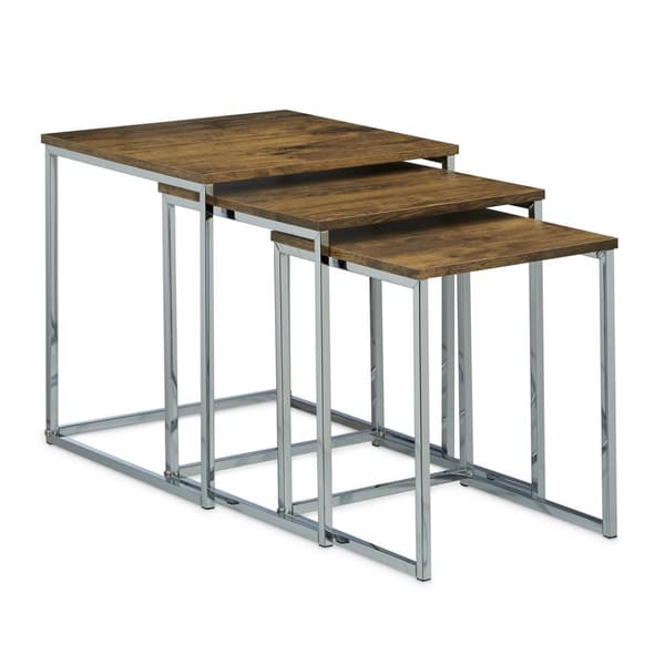 Sidebord i sett på 3 med metallben