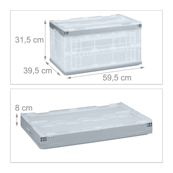 Transparent transportkasse med låg