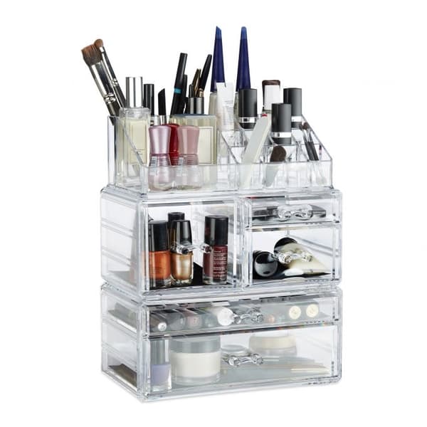 Makeup opbevaring i akryl med 21 rum