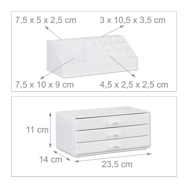 Meikkisäilytys 3 laatikolla