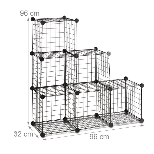 Hyllsystem med trådnät 6 fack
