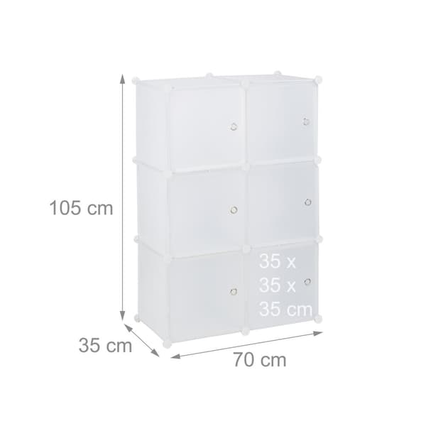 Hyllesystem med 6 dører