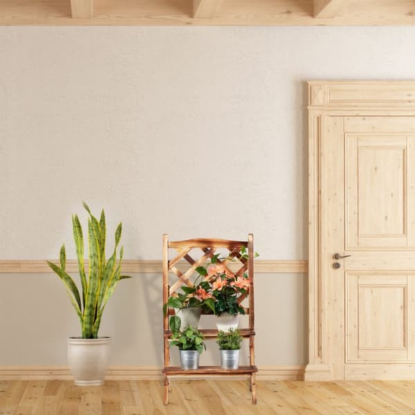 Brent blomstertrapp med espalier