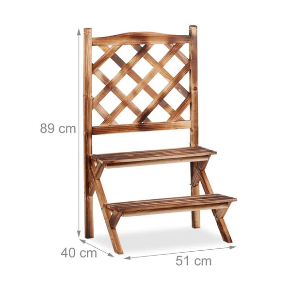 Brent blomstertrapp med espalier