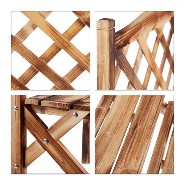Brent blomstertrapp med espalier