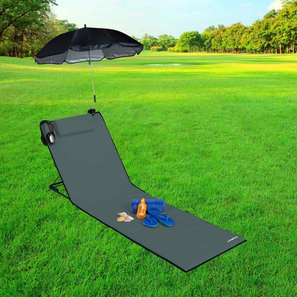Strandmatte med parasoll