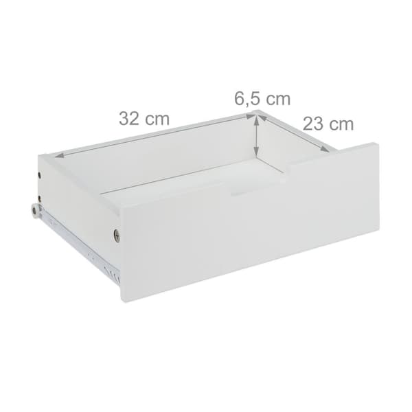 Sängbord med låda vitt