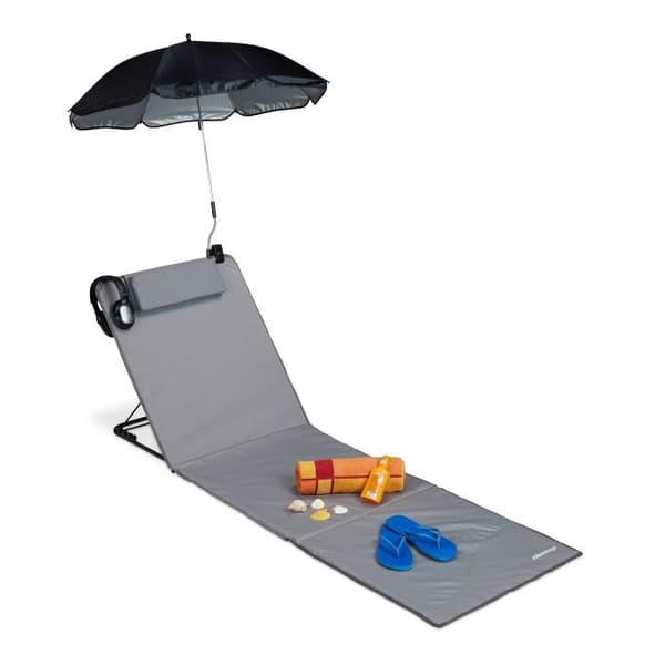 Strandmatte med parasoll