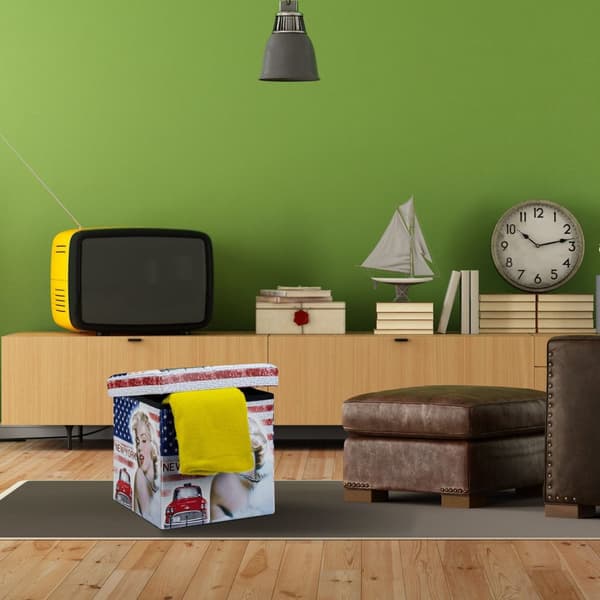 Taburet med opbevaringsplads Trend motiv