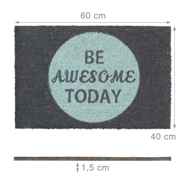Dørmatte kokosfiber "Be awesome today"