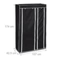 Miniatyrbilde 4 av 9: Stor stoffgarderobe med klesstang