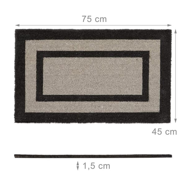 Dørmatte kokosfiber avlang