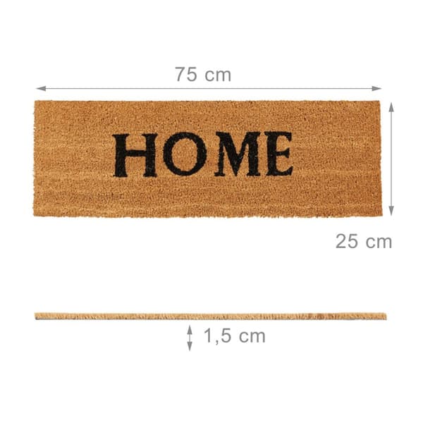 Dørmatte kokosfiber smal "HOME"