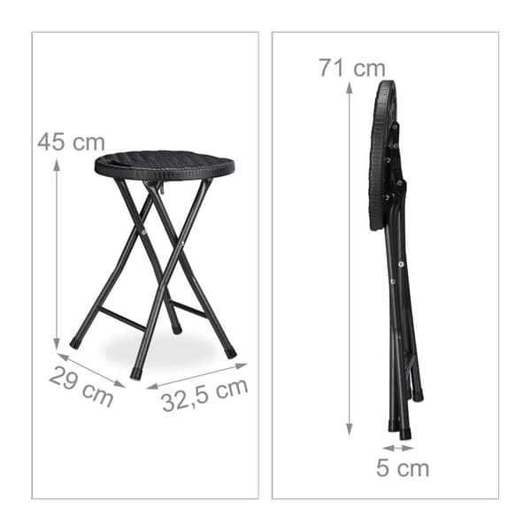 2 stk. Foldeskamler i rattan