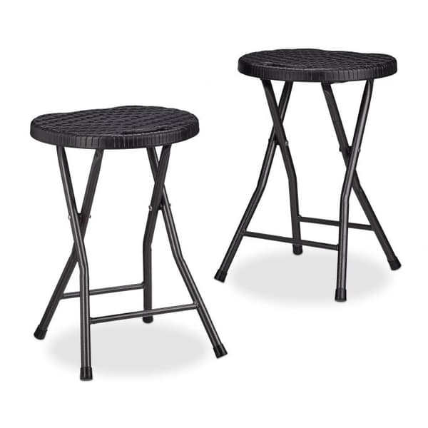 2 stk. Foldeskamler i rattan