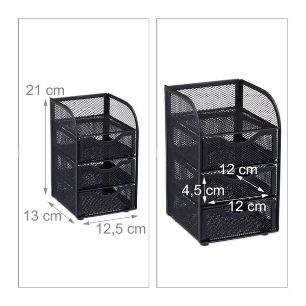 Skrivebordsorganisation Mesh 3 skuffer