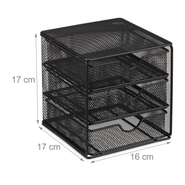 Pöytäjärjestäjä metallissa 3 lokeroa