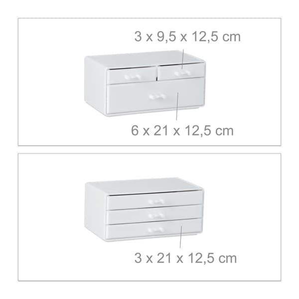 Kosmetiikkasäilytys 6 laatikolla