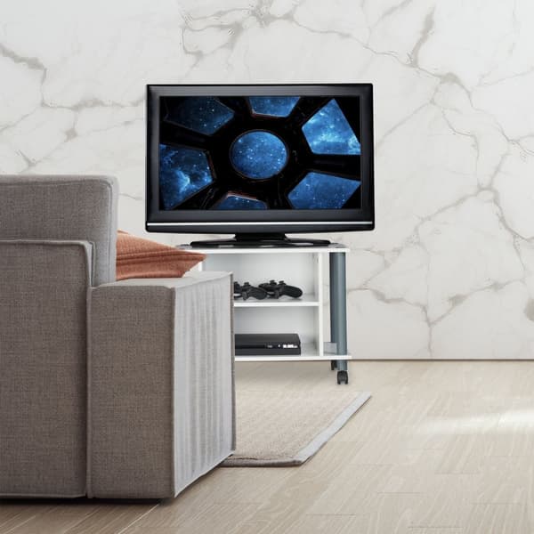 TV-bord med hjul og 2 rom