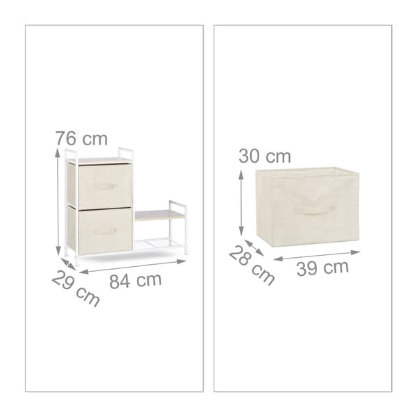 Hyllesystem forskjellige varianter beige