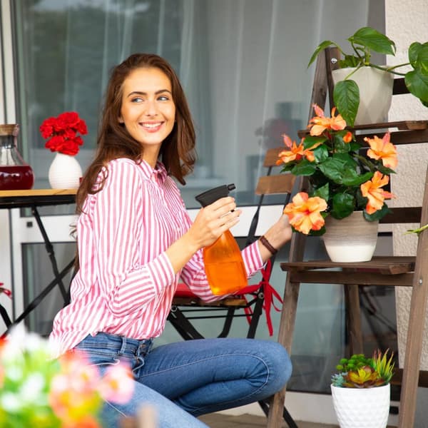 Blomstertrapper Tre Mørkebrun