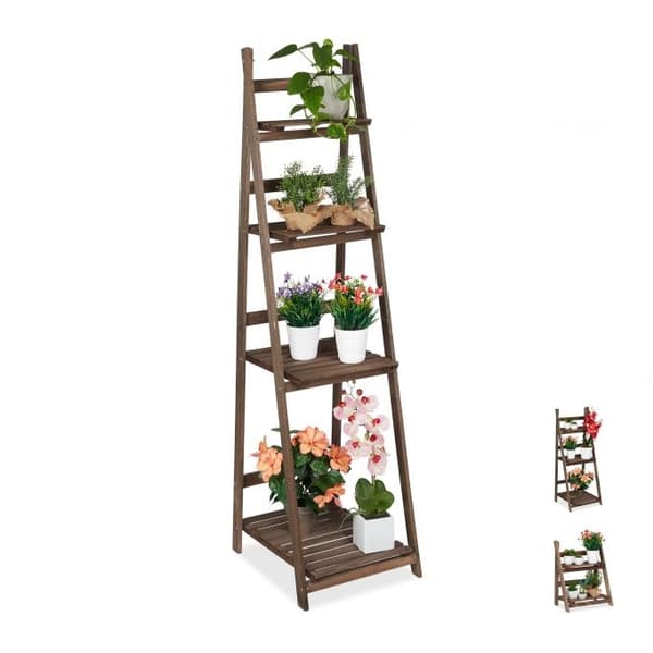Blomstertrapper Tre Mørkebrun