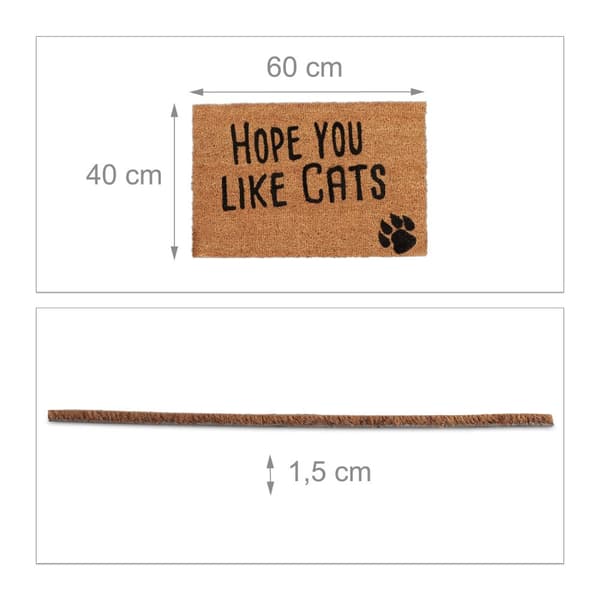 Dørmatte kokosfiber "Håper du liker..."