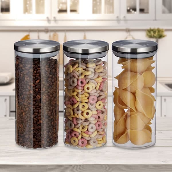3 säilytyspurkkia 1300 ml