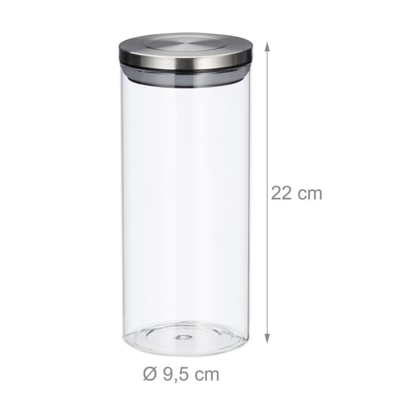 3 säilytyspurkkia 1300 ml