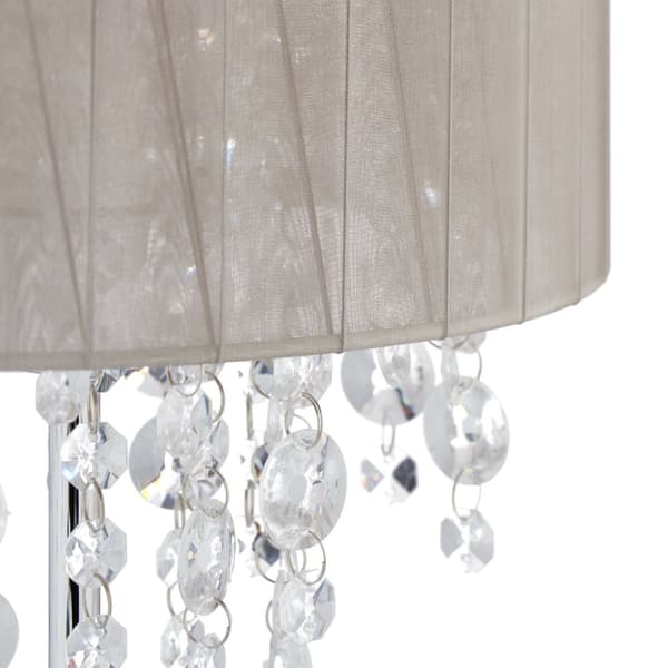 Stor bordslampa organza kristall