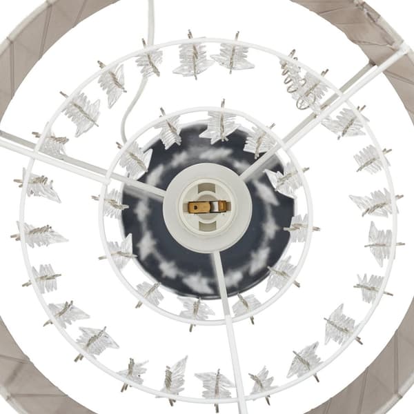 Stor bordslampa organza kristall