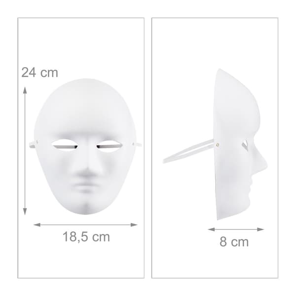 Hvid maske sæt med 20 stk