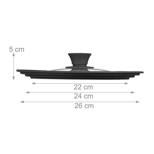 Universal grytelokk 22-26 cm Silikon