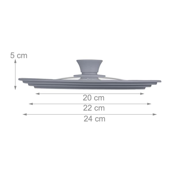 Kruklock 20-24 cm med silikonkant