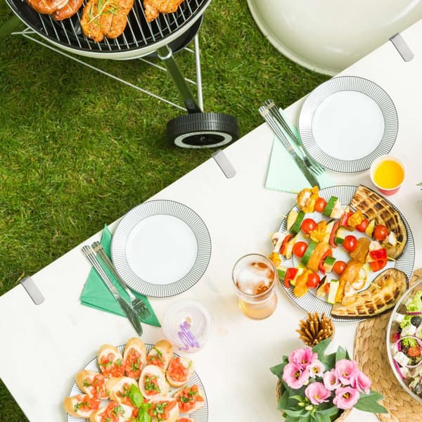 Bordklemmer rustfrit stål 4 stk