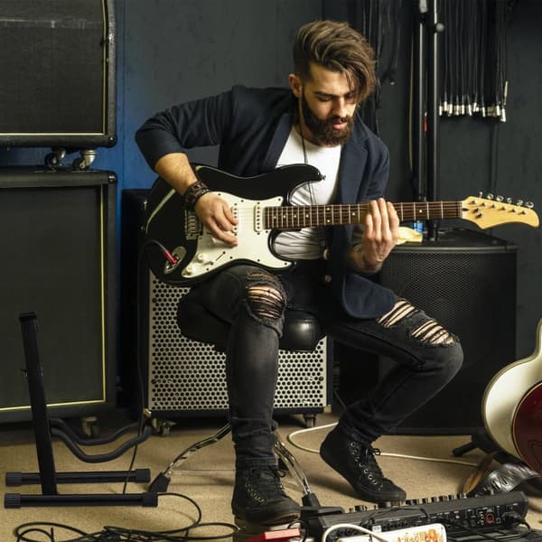 Sammenfoldelig guitarstativ