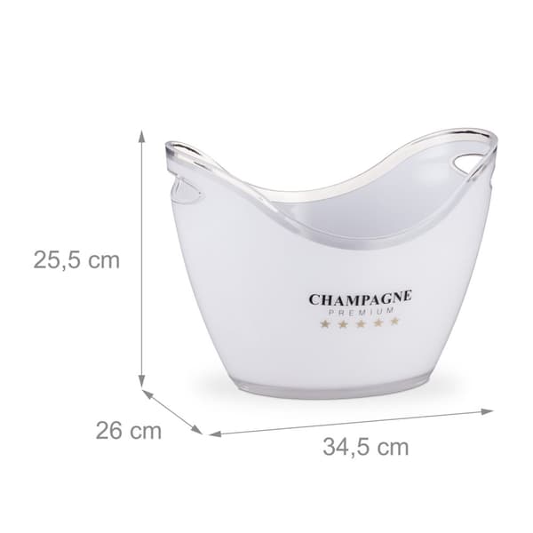 Champagnekjøler 6 liter i hvitt