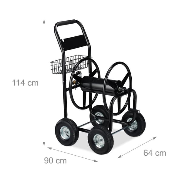 Metallslangevogn i XL, sort
